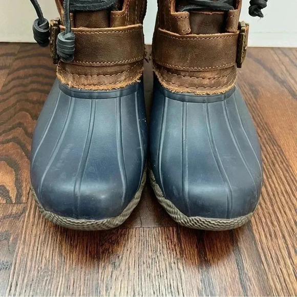 Sperry Top Sider Women's Saltwater Misty Rain Boot Sz 6 Brown Leather  STS95908 - Picture 12 of 16